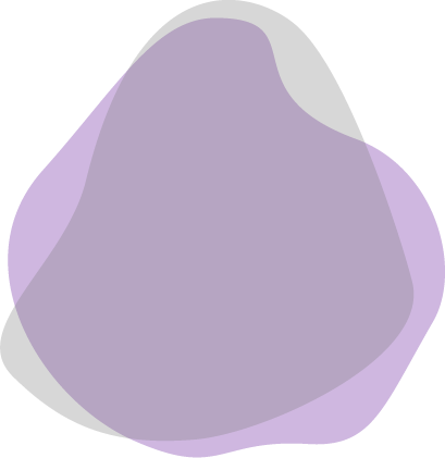 Purple paint splotch with grey splotch overtop